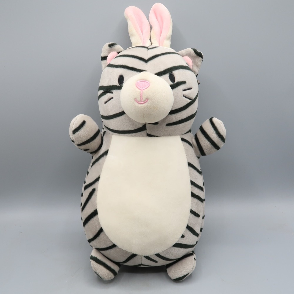 Squishmallow 13 inch Bee Happy Plush Aldi Gray Cat Bunny Ears Hug Mees 2020